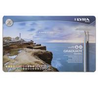 LYRA Graduate Water-soluble Aqua Colouring Pencils, 36 Pieces in Assorted Colours, Ideal for Students and Schools