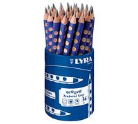 LYRA Groove Graphite Triangular Pencils, 36 Pieces, B Pencils, Easy Grip, Schoolpack, Ideal for Young Children and Primary Schools