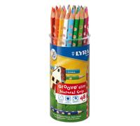 Lyra Groove Slim Size Triangular Colouring Pencils Desktop Pot of 48