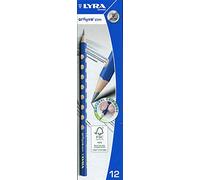 LYRA Groove Slim Wooden HB Graphite Pencils, 12 Pieces, Easy Grip, Schoolpack, Ideal for Young Children and Primary Schools