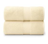 Lyra Linens - 100% Egyptian Cotton Bathroom Hand Towel - Pack of 2 OR 4 500 Gsm Hotel Quality, 50cm x 85cm, Quick Dry, Soft And Absorbent, Hair Towels (4, Cream)