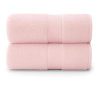 Lyra Linens - 100% Egyptian Cotton Bathroom Hand Towel - Pack of 2 OR 4 500 Gsm Hotel Quality, 50cm x 85cm, Quick Dry, Soft And Absorbent, Hair Towels (4, Dusky Pink)