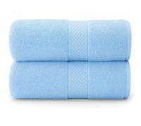 Lyra Linens - 100% Egyptian Cotton Bathroom Hand Towel - Pack of 2 OR 4 500 Gsm Hotel Quality, 50cm x 85cm, Quick Dry, Soft And Absorbent, Hair Towels (2, Cobalt Blue)