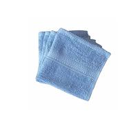 Lyra Linens - 100% Egyptian Cotton Face Flannel Washcloths - Pack of 2 OR 4 500 Gsm Facecloths, 30cm x 30cm Square, Quick Dry And Absorbent Makeup remover Cloths, Gym Towels (Cobalt Blue, 4)