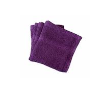 Lyra Linens - 100% Egyptian Cotton Face Flannel Washcloths - Pack of 2 OR 4 500 Gsm Facecloths, 30cm x 30cm Square, Quick Dry And Absorbent Makeup remover Cloths, Gym Towels (4, Aubergine)