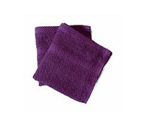 Lyra Linens - 100% Egyptian Cotton Face Flannel Washcloths - Pack of 2 OR 4 500 Gsm Facecloths, 30cm x 30cm Square, Quick Dry And Absorbent Makeup remover Cloths, Gym Towels (Aubergine, 2)