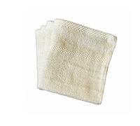 Lyra Linens - 100% Egyptian Cotton Face Flannel Washcloths - Pack of 2 OR 4 500 Gsm Facecloths, 30cm x 30cm Square, Quick Dry And Absorbent Makeup remover Cloths, Gym Towels (4, Cream)