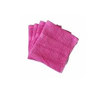 Lyra Linens - 100% Egyptian Cotton Face Flannel Washcloths - Pack of 2 OR 4 500 Gsm Facecloths, 30cm x 30cm Square, Quick Dry And Absorbent Makeup remover Cloths, Gym Towels (Fuchsia Pink, 4)