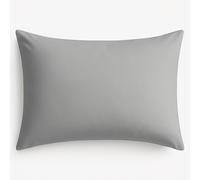Lyra Linens Pair of Housewife Pillowcases 50x75cm - Plain Dyed Easy Care Percale Cotton-Polyester Blend, Soft & Durable Pillow Covers with Envelope Closure - Machine Washable (Silver)