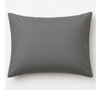 Lyra Linens Pair of Housewife Pillowcases 50x75cm - Plain Dyed Easy Care Percale Cotton-Polyester Blend, Soft & Durable Pillow Covers with Envelope Closure - Machine Washable (Grey)