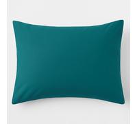 Lyra Linens Pair of Housewife Pillowcases 50x75cm - Plain Dyed Easy Care Percale Cotton-Polyester Blend, Soft & Durable Pillow Covers with Envelope Closure - Machine Washable (Teal)