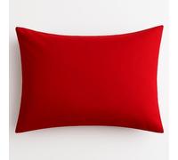 Lyra Linens Pair of Housewife Pillowcases 50x75cm - Plain Dyed Easy Care Percale Cotton-Polyester Blend, Soft & Durable Pillow Covers with Envelope Closure - Machine Washable (Red)