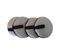 Lyra Linens - Reusable Makeup Remover Pads, 4 Pack - Ultra-Soft Washable Microfiber Pads, Eco-Friendly Double-Sided Cleansing Pad for Face & Eyes, 8 Colours - Perfect for All Skin Types (White)