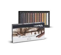 LYRA Polycrayons Fine Art Hard Pastel Set, 12 Assorted Brown Tones Colours, Ideal for Professionals & Students