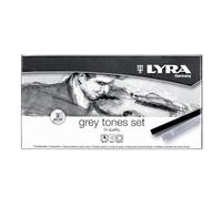 LYRA Polycrayons Fine Art Hard Pastel Set, 12 Assorted Grey Tones Colours, For Professionals & Students