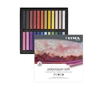LYRA Polycrayons Soft Fine Art Pastel Set, 24 Assorted Colours, For Professionals & Students