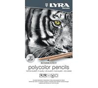 LYRA Rembrandt Polycolor, Fine Art Coloured Pencil Set, 12 Assorted Grey Tone Colours, Ideal for Professionals & Students