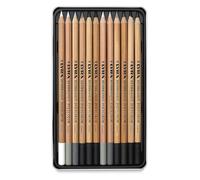 LYRA Rembrandt Polycolor, Fine Art Coloured Pencil Set, 12 Assorted Grey Tone Colours, Ideal for Professionals & Students