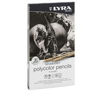 LYRA Rembrandt Polycolor, Fine Art Coloured Pencil Set, 12 Assorted Grey Tone Colours, Ideal for Professionals & Students