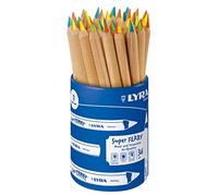 LYRA Super Ferby Chunky Colouring Pencils, 4-Colour Lead, 36 Pieces, Schoolpack, Ideal for Young Children and Primary Schools