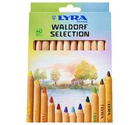 LYRA Super Ferby Chunky Wooden Coloured Pencils, Triangular, 6.3mm Lead, 12 Assorted Colours, Ideal for Children and Schools