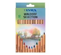 LYRA Super Ferby Chunky Wooden Coloured Pencils, Triangular, 6.3mm Lead, 12 Assorted Colours, For Children and Schools