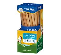 LYRA Super Ferby Colour Pencils, Assorted Unpainted 36 Graphitstifte