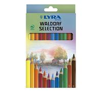 LYRA Super Ferby Waldorf Wooden Chunky Colouring Pencils, 12 Assorted Colours, Ideal for Children and Schools