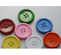 LYRACCES Wholesale Lots 7pcs Extra Large Big Sewing Fasteners Flatback Resin Buttons 50mm 1.97 Inches (Multi)