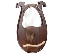 Lyre, 16 String Mahogany Body String Instrument Body Instrument with Tuning Wrench and Spare Strings