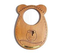 Lyre 16 Strings Mahogany Lyre Harp Leyaqin with Tuning Wrench Mini Portable Harp for Music Lovers Beginners Kids Adults Harp (Color : Wood Color)