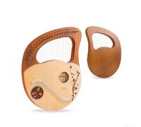 Lyre 21 Metal Strings Lyre Harp Gifts for Music Lovers, Beginners, Friend with Tuning Wrench, Replace String Set
