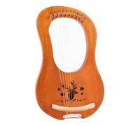 Lyre Harp, 10 Metal Strings Mahogany Body Lyra Harp, Stringed Musical Instruments, Lyre Harp Kit Gift, for Kids Adults BeginnerComes with Tuning Wrench(Yellow A)