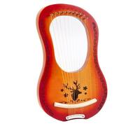 Lyre Harp, 10 Metal Strings Mahogany Body Lyra Harp, Stringed Musical Instruments, Lyre Harp Kit Gift, for Kids Adults BeginnerComes with Tuning Wrench(Orange)