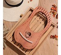 Lyre Harp 10 Strings Handmade engeraved by Mahogany Wood Small Harps Harp String Instruments Metal Stringed Musical Instruments Lyre Harp with Tuning Wrench Black Gig Bag Best Gift for Beginners