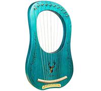 Lyre Harp 10 Strings Mahogany Wood Small Harps Lyre Harp String Instruments Metal Stringed Musical Instruments Lyre Harp with Tuning Wrench Black Gig Bag Best Gift for Beginners Music Lovers Beginners