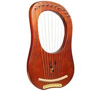 Lyre Harp 10 Strings Mahogany Wood Small Harps Lyre Harp String Instruments Metal Stringed Musical Instruments Lyre Harp with Tuning Wrench Black Gig Bag Best Gift for Beginners Music Lovers Beginners