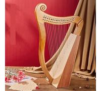 Lyre Harp 15, 16, 19, 21, 23, 24 Strings Beginner Portable Musical Instrument Lap Harp with Gig Bag, Spare String Tuning Wrench, Picks and Manual (Color : 19-string-Harp-Log)