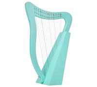 Lyre Harp 15, 19, 23 Strings Beginner Lap Harp for Beginners, Kids and Adults Musical Instrument with Black Gig Bag, Tuning Lever, Cleaning Cloth (Color : 15 Tones - Green Gift Pack)