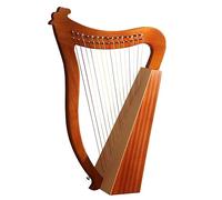 Lyre Harp 15, 19, 23 Strings Beginner Lap Harp for Beginners, Kids and Adults Musical Instrument with Black Gig Bag, Tuning Lever, Cleaning Cloth (Color : 15 Tones - Log Color Gift Pack)