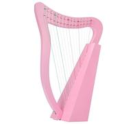 Lyre Harp 15, 19, 23 Strings Beginner Lap Harp for Beginners, Kids and Adults Musical Instrument with Black Gig Bag, Tuning Lever, Cleaning Cloth (Color : 15 Tones - Pink Gift Pack)