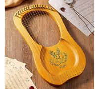 Lyre Harp 15-24 Strings Beginner Portable Music Instrument with Gig Bag, Tuning Wrench, Picks and Manual
