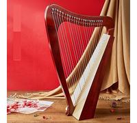 Lyre Harp 15-24 Strings Beginner Portable Musical Instrument with Gig Bag, Spare Strings, Tuning Wrench, Picks and Manual