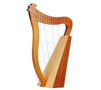 Lyre Harp 15 Nylon Strings, Mahogany Body Maple Saddle Knee Harp, With Carved Note Tuning Wrench Carry Bag, For Music Lovers Beginners Kids Adults