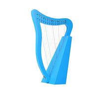 Lyre Harp 15 Strings Mahogany Wood Lyre Harp With Tuning Wrench, For Beginners Adults Instruments Lovers