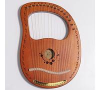 Lyre Harp, 16 Metal Strings, Mahogany Lye Harp with Durable Gig Bag and Tuning Wrench, Musical Instrument for Adult/Kids (Color : Brown)