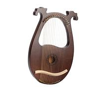 Lyre Harp 16 String Mahogany Body Instrument With Tuning Wrench And Spare Strings