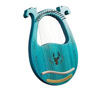 Lyre Harp 16-String Wooden Lyre Harp Resonance Box String Instrument With Tuning Wrench 3pcs Picks Stringed Instruments