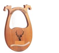 Lyre Harp 16 Strings Lyre Harp Wooden Mahogany Musical Instrument Stringed Portable With Tuning Tool For Beginner For Beginners(Brown)