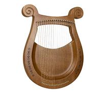 Lyre Harp 16 Strings Mahogany, Lyre String Instrument Set with Tuning Wrench, Pick, Strings and Black Gig Bag, Portable Musical Strings Instrument Set Gifts for Children, Teens, Adults/85 (Color : Br